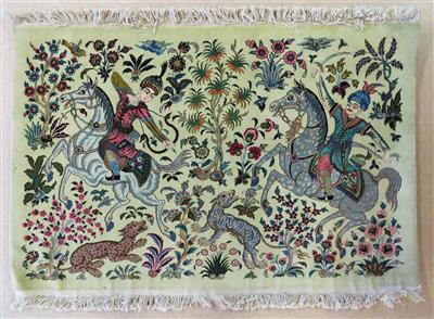 Jagdteppich, vermutlich Persien (Täbriz), um 1980 - Schmuck, Kunst und Antiquitäten