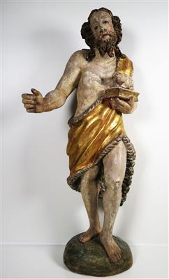 Hl. Johannes der Täufer mit dem Lamm Gottes auf Buch (Apokalypse des Johannes), Barockstil, 19. Jahrhundert - Gioielli, arte e antiquariato