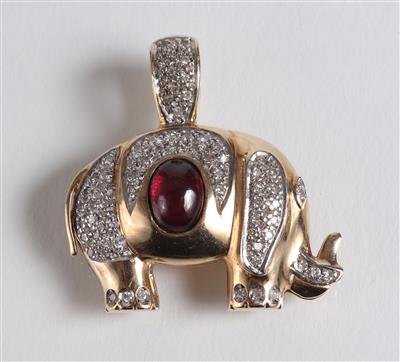 Diamantanhänger "Elefant" - Gioielli, arte e antiquariato