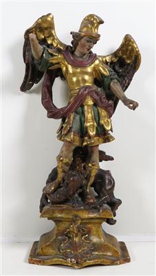 Erzengel Michael im Stil des Barocks, Gröden, Anfang 19. Jahrhundert - Gioielli, arte e antiquariato