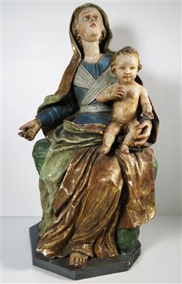 Muttergottes mit Kind, 19. Jahrhundert - Schmuck, Kunst & Antiquitäten