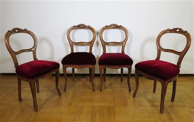 Vier Sessel im Barockstil, um 1860 - Schmuck, Kunst & Antiquitäten