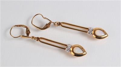 2 Diamant Ohrringgehänge - Schmuck, Kunst & Antiquitäten