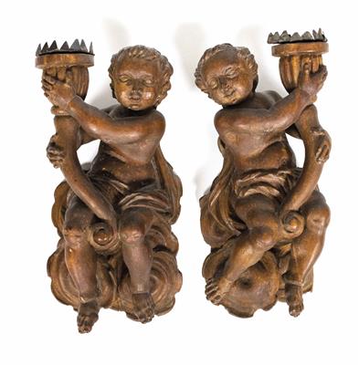 Paar Leuchterengel, wohl Süddeutsch, 17. Jahrhundert - Schmuck, Kunst & Antiquitäten