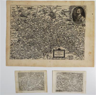 Konvolut von drei Landkarten: - Klenoty, umění a starožitnosti