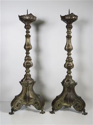 Paar barocke Kerzenleuchter - Klenoty, umění a starožitnosti