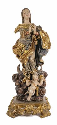 Maria Immaculata, Alpenländisch, 17. Jahrhundert - Schmuck, Kunst & Antiquitäten