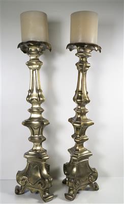 Paar Kerzenleuchter im Barockstil, 19. Jahrhundert - Schmuck, Kunst & Antiquitäten