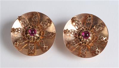 2 Rubin Ohrclipse - Jewellery, Works of Art and art