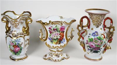 3 Vasen, Böhmen, Mitte 19. Jahrhundert - Gioielli, arte e antiquariato