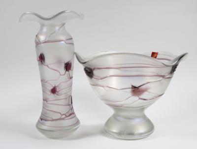 Aufsatzschale und Vase, Freiherr von Poschinger, Frauenau, 20. Jahrhundert - Schmuck, Kunst & Antiquitäten