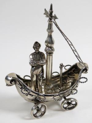 Silbernes Schiffchen, 2. Hälfte 19. Jahrhundert - Schmuck, Kunst und Antiquitäten