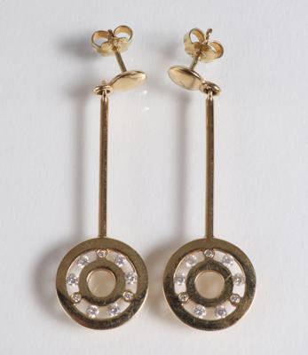 2 Brillant Ohrsteckgehänge zus. ca. 0,40 ct - Jewellery, Works of Art and art