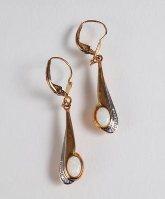 2 Diamant Ohrringgehänge - Jewellery, Works of Art and art