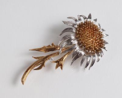 Brillant Brosche "Blume" - Schmuck, Kunst & Antiquitäten