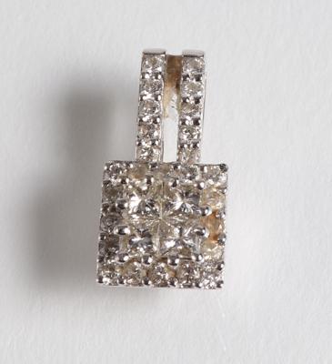 Brillant Diamant Anhänger zus. ca. 0,60 ct - Klenoty, umění a starožitnosti