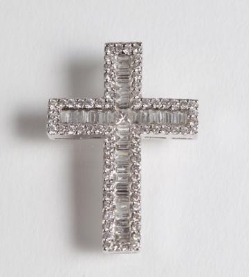 Brillant Diamant Kreuzanhänger zus. ca. 1,30 ct - Jewellery, Works of Art and art