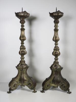 Paar barocke Kerzenleuchter - Schmuck, Kunst & Antiquitäten