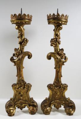 Paar spätbarocker Altarkerzenständer-Blender, 18. Jahrhundert - Schmuck, Kunst & Antiquitäten