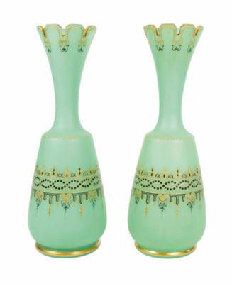 Paar Vasen, wohl Neuwelt, Böhmen, um 1860 - Schmuck, Kunst & Antiquitäten