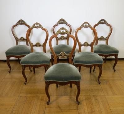 Sechs Sessel im Barockstil, um 1860 - Schmuck, Kunst & Antiquitäten