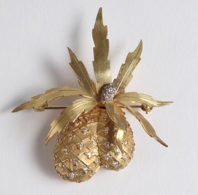 Brillant Brosche "Ananas" - Jewellery, Works of Art and art