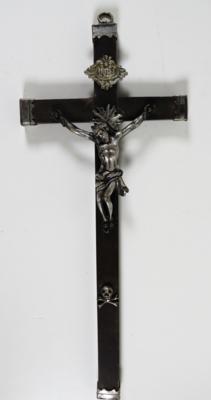 Christus am Kreuz, Alpenländisch, 19. Jahrhundert - Klenoty, umění a starožitnosti
