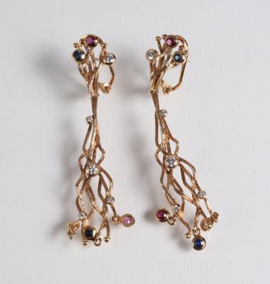 2 Brillant Ohrsteckclipsgehänge zus. ca. 0,50 ct - Jewellery, Works of Art and art