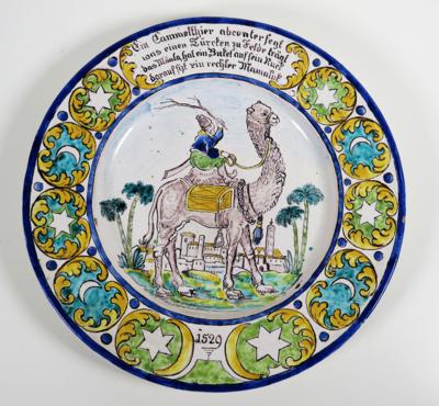 Großer Teller, Schleiss Keramik, Gmunden, Ende 19. Jahrhundert - Gioielli, arte e antiquariato