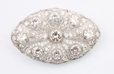 Diamant Brosche zus. ca. 18 ct - Jewellery, Works of Art and art