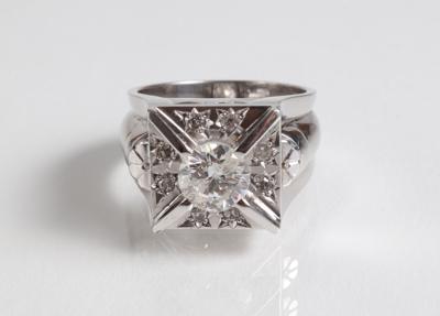 Diamant Damenring zus. ca. 1,35 ct - Jewellery, Works of Art and art
