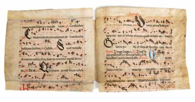 Antiphonar, Lateinische Handschrift auf Pergament, 15. Jahrhundert - Schmuck, Kunst & Antiquitäten