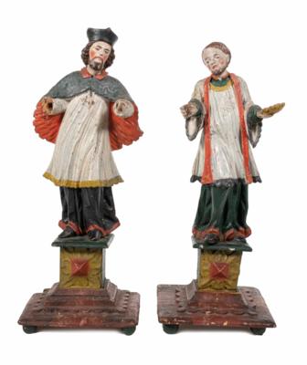 Zwei provinzielle Heiligenfiguren, um 1800 - Schmuck, Kunst & Antiquitäten