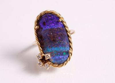 Brillant Opalring - Antiques, art and jewellery