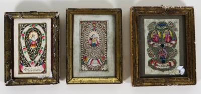 Konvolut von drei kleinen Andachtsbildern, Österreichisch, 2. Hälfte 18. Jahrhundert - Antiques, art and jewellery
