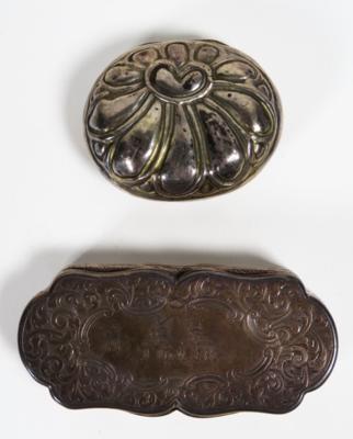 Zwei Silberdosen: - Antiques, art and jewellery