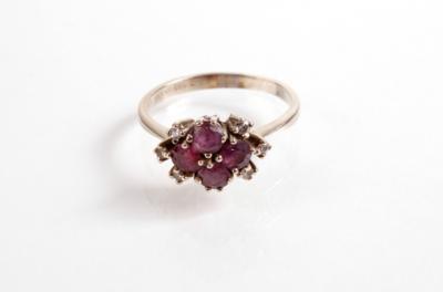 Diamant Rubin Damenring - Antiques, art and jewellery