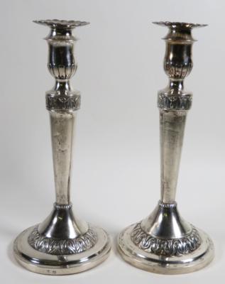 Paar Kerzenständer, im Biedermeierstil, um 1900 - Arte, antiquariato e gioielli