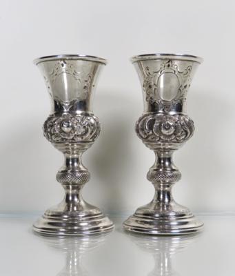 Paar kleine Pokale im Barockstil, Triesch  &  Co, Wien, Mitte 19. Jahrhundert - Antiques, art and jewellery