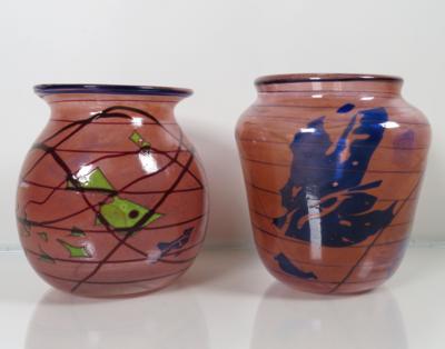 2 Vasen, Salzburg Glas, 1987 - Antiques, art and jewellery