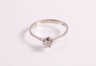 Solitärring ca. 0,30 ct - Antiques, art and jewellery