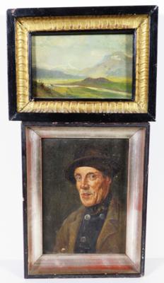 Zwei kleine Ölbilder um 1900 - From the estate of SEPP FORCHER