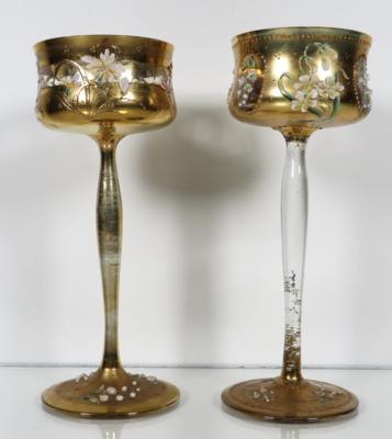 2 Jugendstil-Stängelgläser, Anfang 20. Jahrhundert - Antiques, art and jewellery