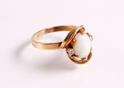 Brillant Opal Damenring - Antiques, art and jewellery