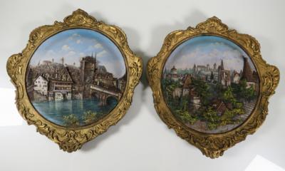 Zwei Wandreliefe "Nürnberg", Wilhelm Schiller  &  Sohn, Bodenbach, Ende 19. Jahrhundert - Antiques, art and jewellery