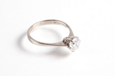 Solitärring ca. 0,90 ct - Antiques, art and jewellery