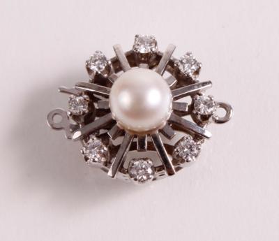 Brillant Perlkettenschließe zus. 0,24 ct - Gioielli, arte e antiquariato