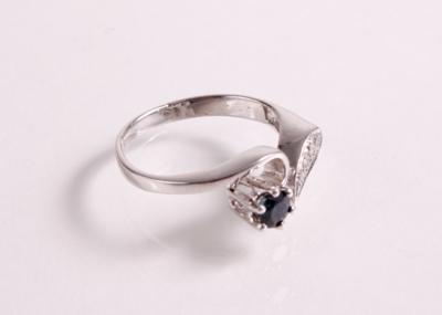 Diamant Saphir Damenring - Schmuck, Kunst und Antiquitäten