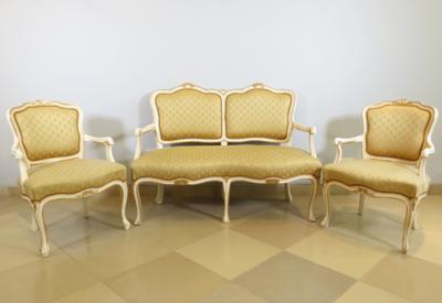 Sitzgruppe im modifizierten Louis XV-Stil, 20. Jahrhundert - Schmuck, Kunst und Antiquitäten