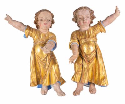 Paar Altarengel, Alpenländisch, Mitte 17. Jahrhundert - Schmuck, Kunst & Antiquitäten